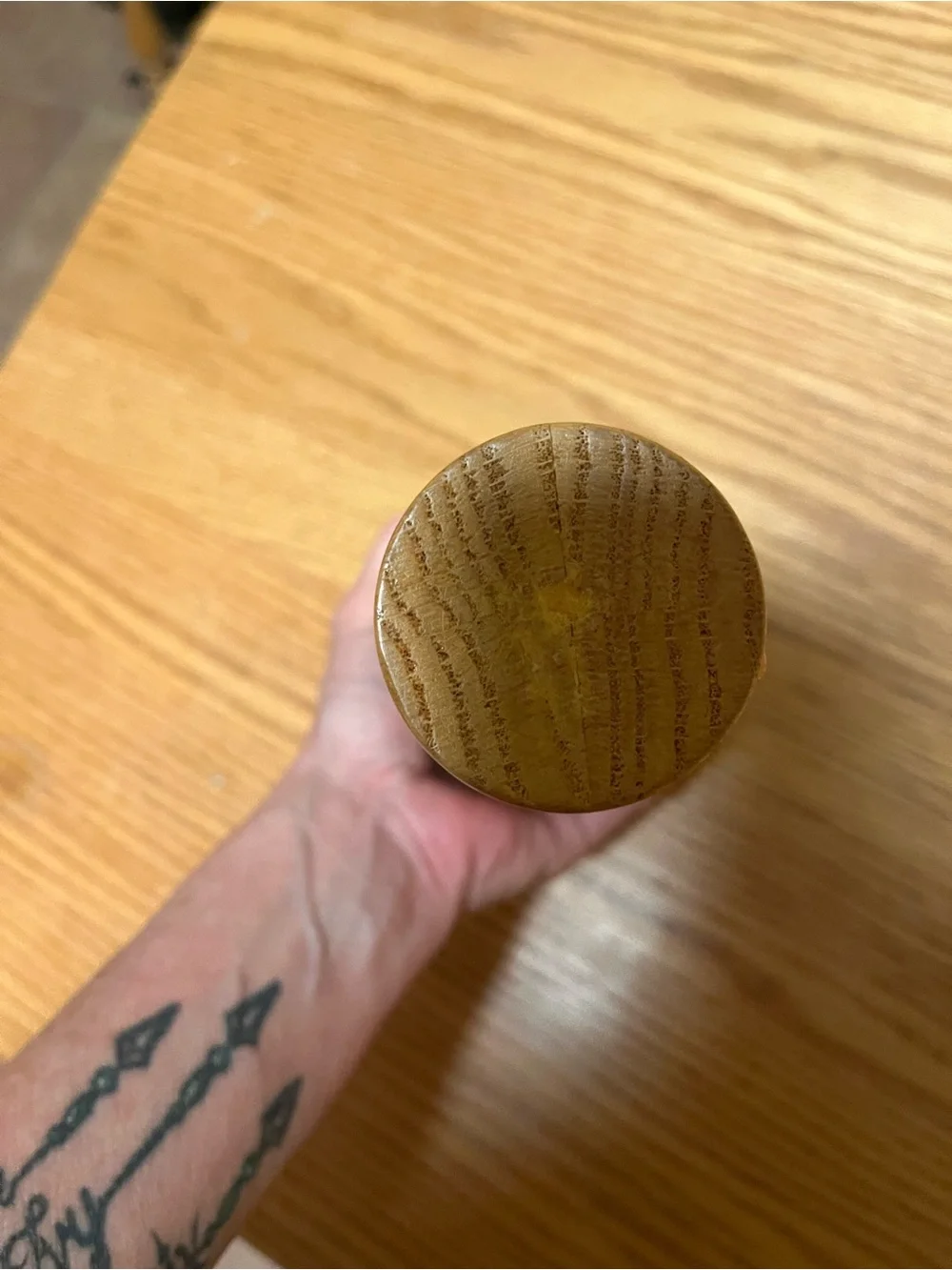 Vintage Handmade Wooden Bud Vase With Cutouts